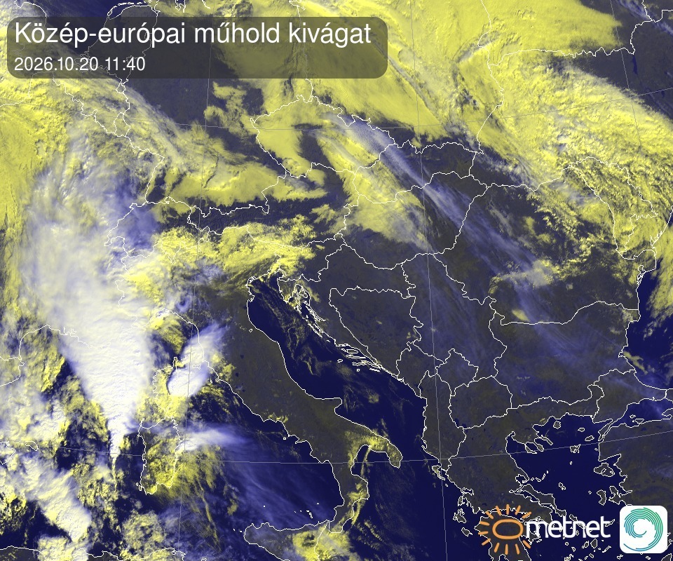 Műholdkép – 2026. október 20. 11:40